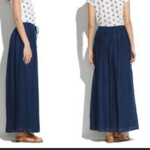 MADEWELL Skyward Skirt Maxi Navy Blue